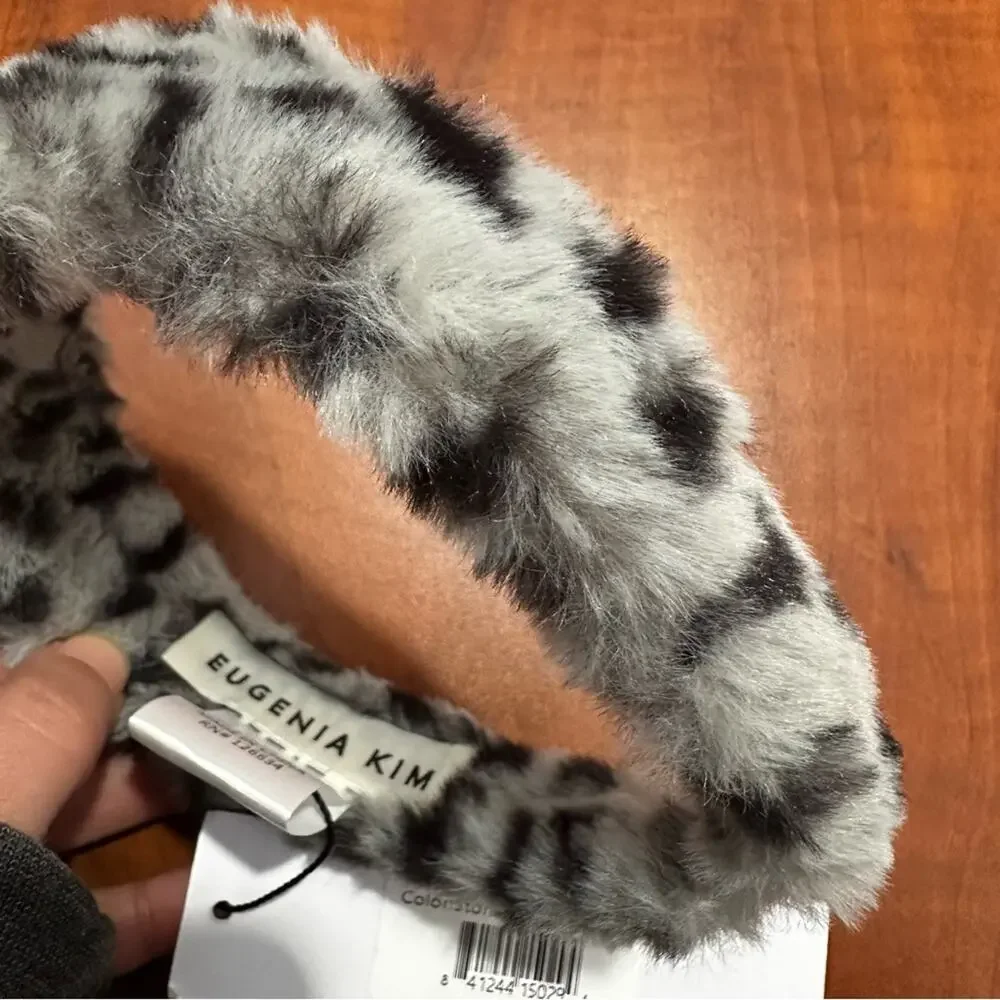 NEW Eugenia Kim Dora Faux Fur Headband in Stone/Brown